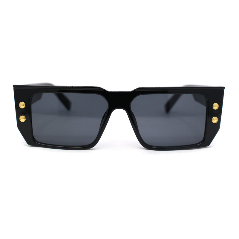 Flat Top Angular Geometric Rectangle Luxury Fashion Sunglasses