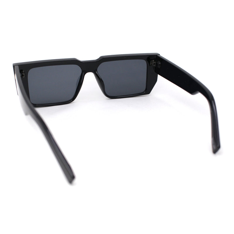 Flat Top Angular Geometric Rectangle Luxury Fashion Sunglasses