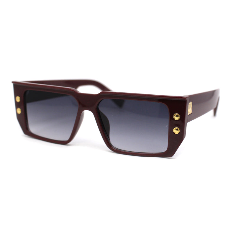 Flat Top Angular Geometric Rectangle Luxury Fashion Sunglasses