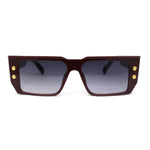 Flat Top Angular Geometric Rectangle Luxury Fashion Sunglasses
