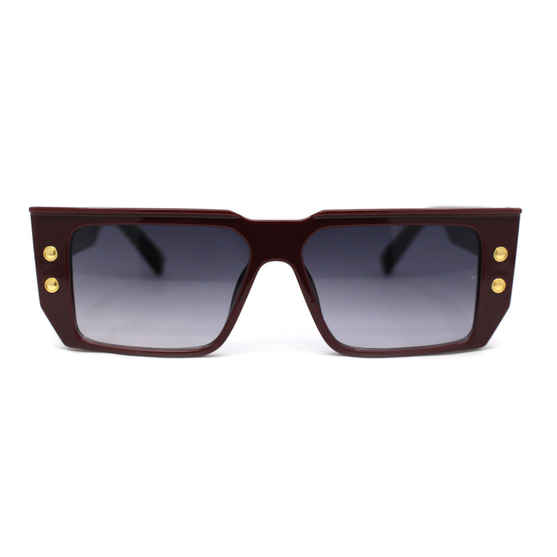 Flat Top Angular Geometric Rectangle Luxury Fashion Sunglasses
