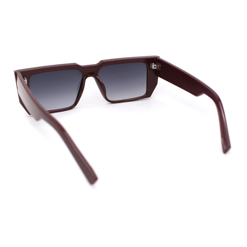 Flat Top Angular Geometric Rectangle Luxury Fashion Sunglasses