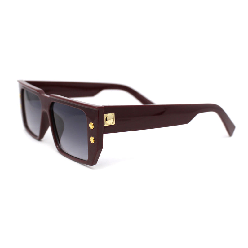 Flat Top Angular Geometric Rectangle Luxury Fashion Sunglasses