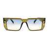 Flat Top Angular Geometric Rectangle Luxury Fashion Sunglasses
