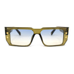 Flat Top Angular Geometric Rectangle Luxury Fashion Sunglasses
