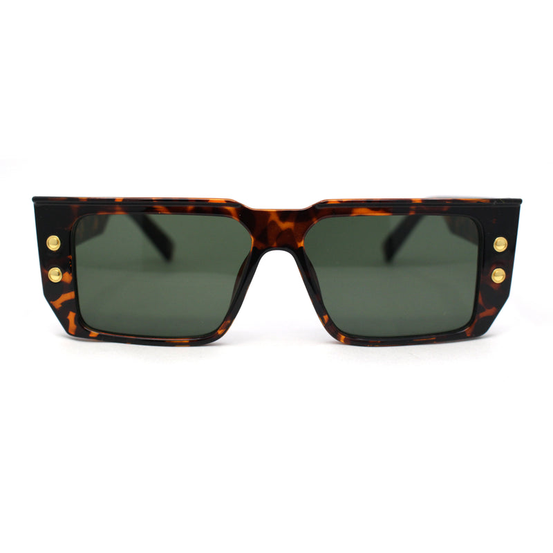 Flat Top Angular Geometric Rectangle Luxury Fashion Sunglasses