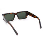 Flat Top Angular Geometric Rectangle Luxury Fashion Sunglasses