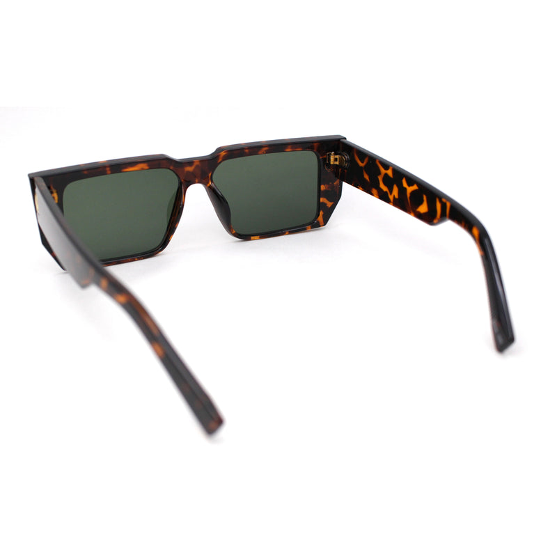 Flat Top Angular Geometric Rectangle Luxury Fashion Sunglasses