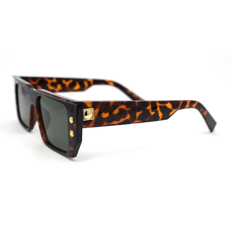 Flat Top Angular Geometric Rectangle Luxury Fashion Sunglasses