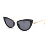 Retro Metal Bridge Plastic Cat Eye Gothic Luxury Fashion Sunglasses