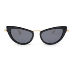 Retro Metal Bridge Plastic Cat Eye Gothic Luxury Fashion Sunglasses