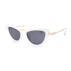 Retro Metal Bridge Plastic Cat Eye Gothic Luxury Fashion Sunglasses