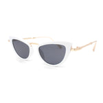 Retro Metal Bridge Plastic Cat Eye Gothic Luxury Fashion Sunglasses