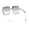 Womens Mod Thick Plastic Rectangle Butterfly Designer Sunglasses