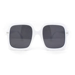 Womens Mod Thick Plastic Rectangle Butterfly Designer Sunglasses