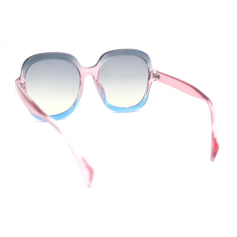 Womens Round Mod Plastic Butterfly Chic Designer Sunglasses