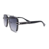 Rimless Luxury Bevel Lens Mens Rectangle Officer Cop Sunglasses