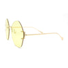 Womens Oversized Metal Frame Rimless Butterfly Glam Sunglasses