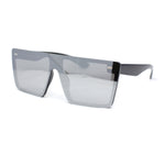 Womens Square Flat Top Mobster Style Plastic Rectangle Sunglasses