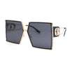 Womens Rhinestone Square Rectangle Butterfly Diva Bling Sunglasses