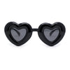 Womens Lolita Thick Bubble Frame Heart Plastic Sunglasses