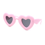 Womens Lolita Thick Bubble Frame Heart Plastic Sunglasses