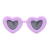 Womens Lolita Thick Bubble Frame Heart Plastic Sunglasses