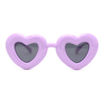 Womens Lolita Thick Bubble Frame Heart Plastic Sunglasses