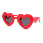 Womens Lolita Thick Bubble Frame Heart Plastic Sunglasses