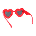 Womens Lolita Thick Bubble Frame Heart Plastic Sunglasses