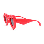 Womens Lolita Thick Bubble Frame Heart Plastic Sunglasses