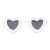 Womens Lolita Thick Bubble Frame Heart Plastic Sunglasses