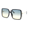 Classic Womens Butterfly Rectangle Oversize Fashion Sunglasses