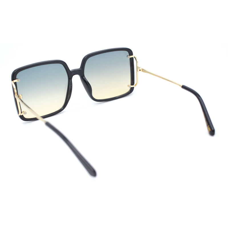 Classic Womens Butterfly Rectangle Oversize Fashion Sunglasses