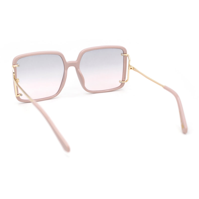 Classic Womens Butterfly Rectangle Oversize Fashion Sunglasses