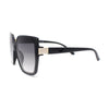 Womens Inset Squared Butterfly Rhinestone Jewel Hinge Sunglasses