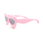 Girls Kids Size Bubble Thick Bloated Plastic Cat Eye Sunglasses