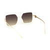 Lion Emblem Diva Oversize Rectangle Butterfly Luxury Fashion Sunglasses