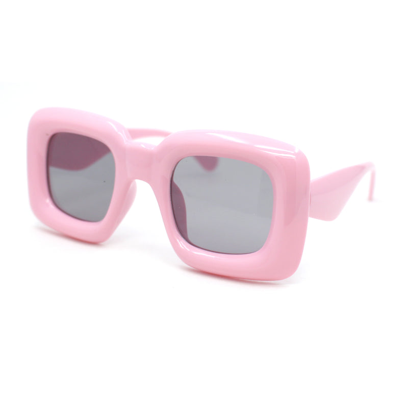 Girls Kids Size Balloon Thick Plastic Rectangle Sunglasses