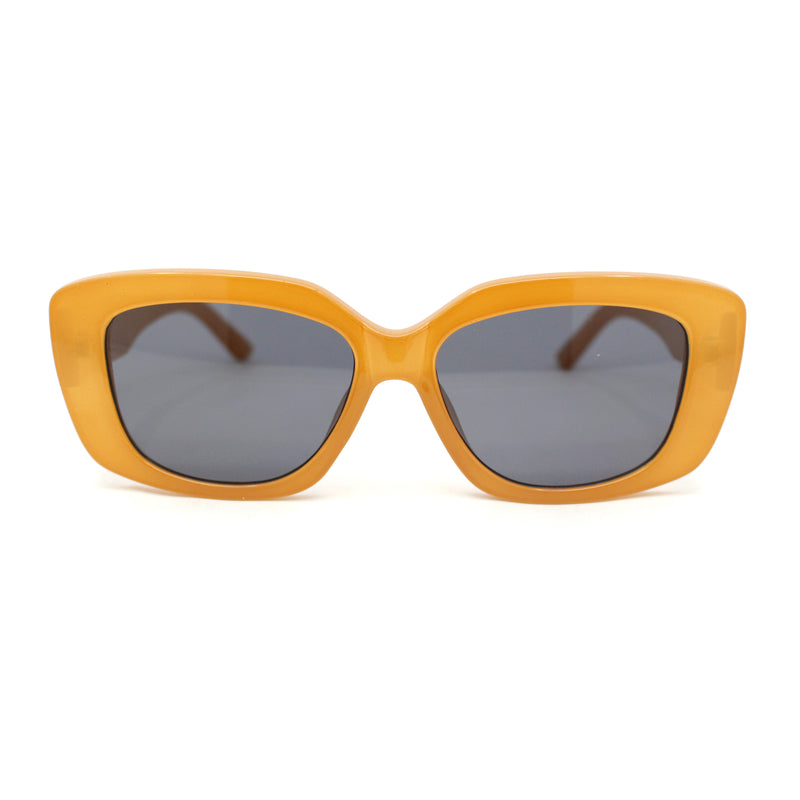 Womens Mod Rectangular Cat Eye Plastic Retro Sunglasses