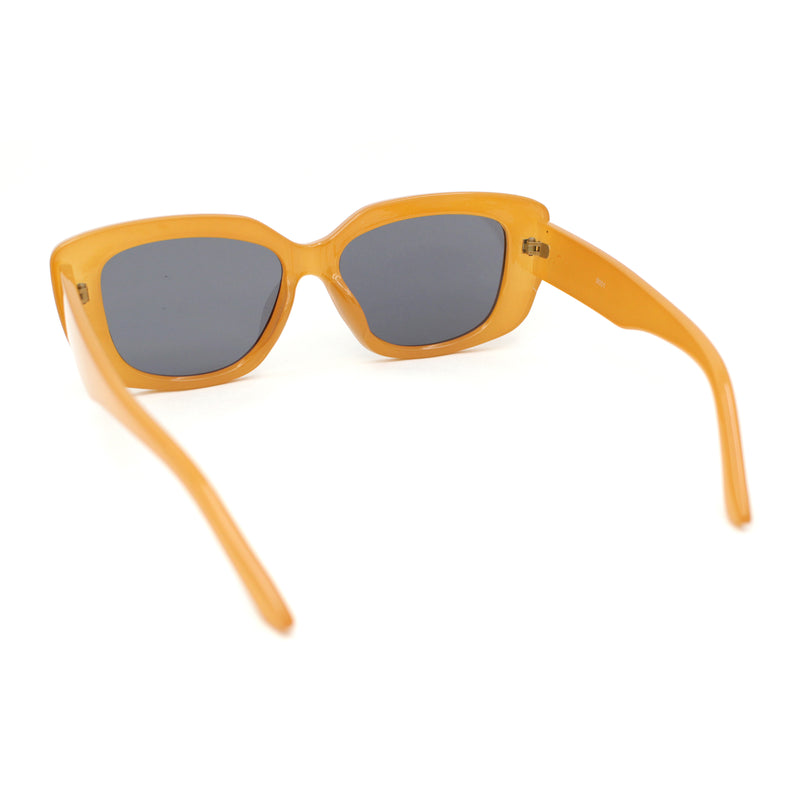 Womens Mod Rectangular Cat Eye Plastic Retro Sunglasses