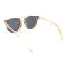 Womens Rimless Metal Bridge Plastic Fashion Horn Rim Sunglasses