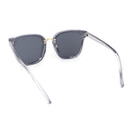 Womens Rimless Metal Bridge Plastic Fashion Horn Rim Sunglasses