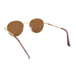Retro Round Hipster Classy Metal Rim Dad Style Sunglasses