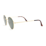 Retro Round Hipster Classy Metal Rim Dad Style Sunglasses