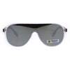 Mens Biohazard Plastic Shield Racer Color Mirror Sunglasses