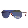 Mens Biohazard Plastic Shield Racer Color Mirror Sunglasses