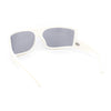 Flat Top Oversized Wrap Curved Lens Plastic Retro Sporty Sunglasses