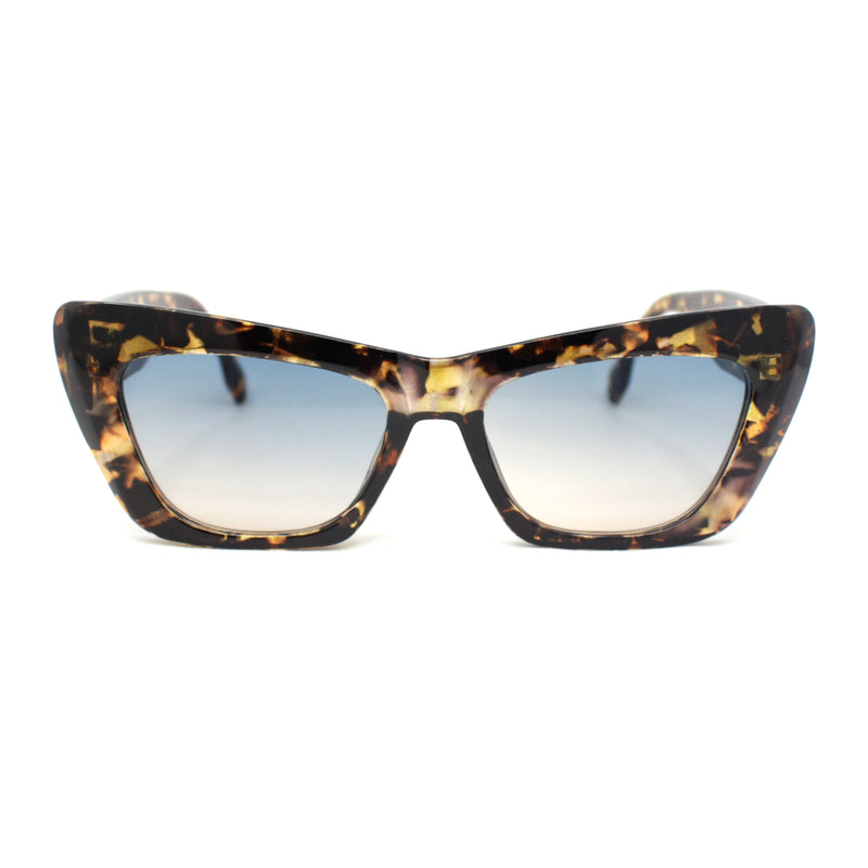 Womens Stylish Palm Tree Deco Mod Cat Eye Retro Sunglasses