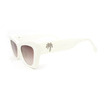 Womens Stylish Palm Tree Deco Mod Cat Eye Retro Sunglasses